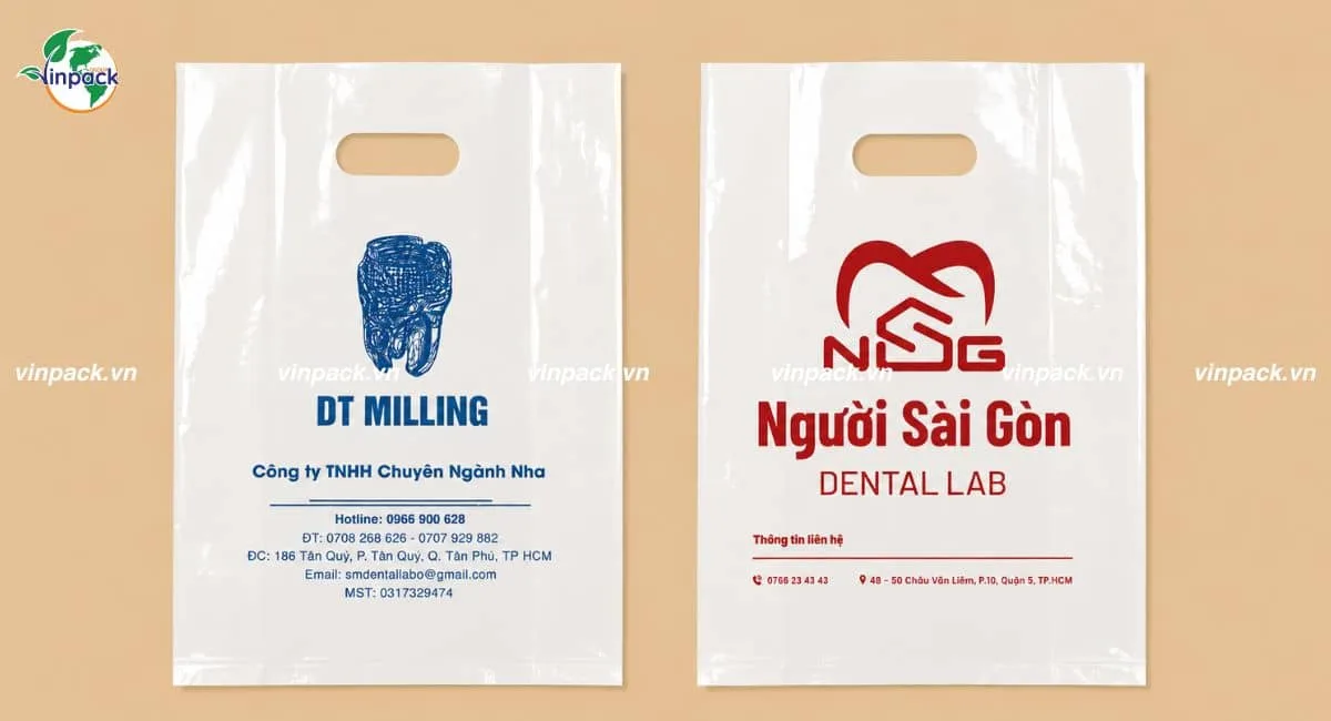 Mẫu túi hột xoài cho phòng khám nha khoa