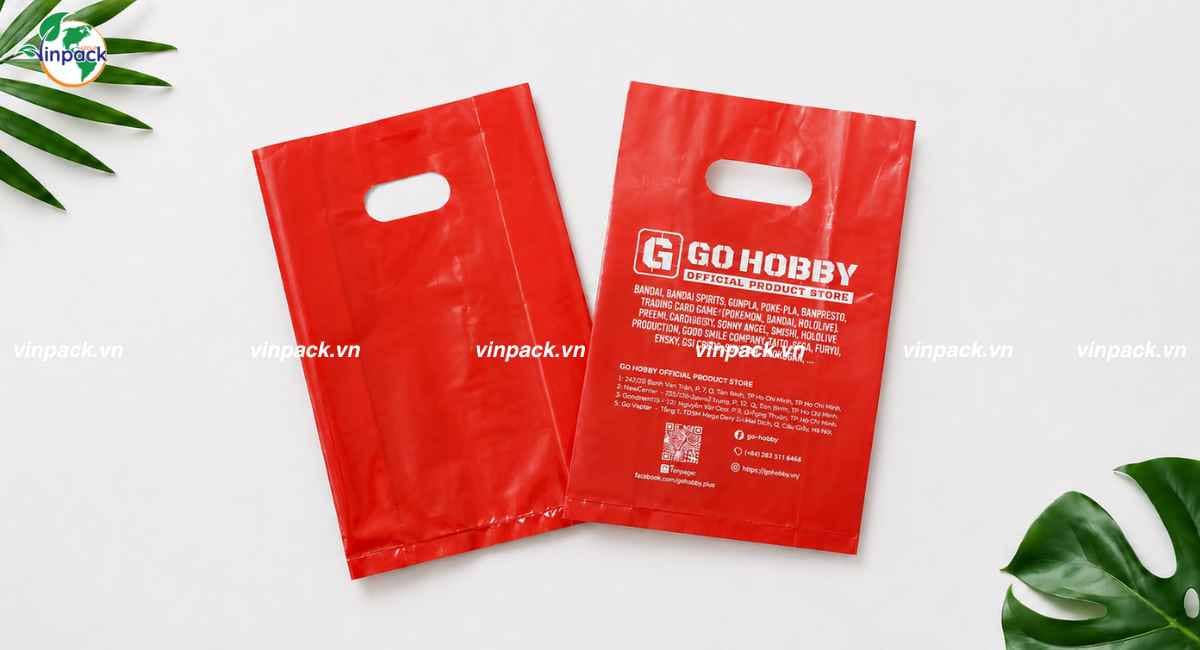 Túi hột xoài màu đỏ trơn hoặc in theo yêu cầu doanh nghiệp