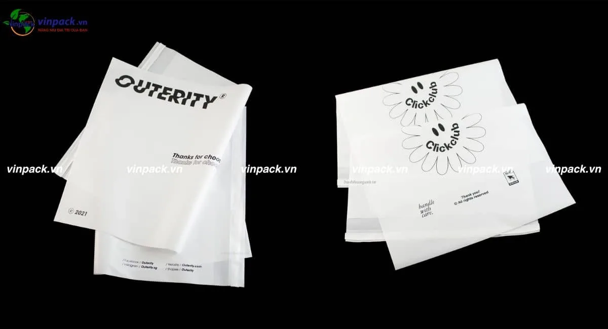 Túi niêm phong PE 1 lớp in logo theo yêu cầu