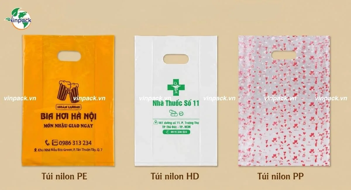 Hình ảnh các chất liệu túi nilon của Vinpack
