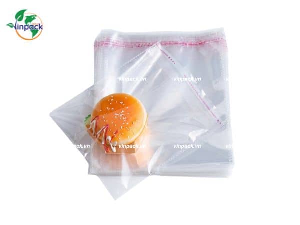 Túi OPP cắt seal nắp băng keo
