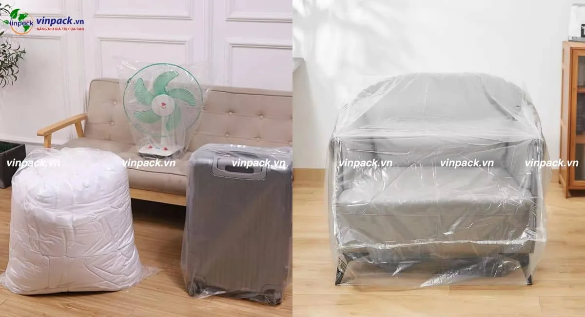 Túi PE miệng bằng bọc hàng hóa cồng kềnh