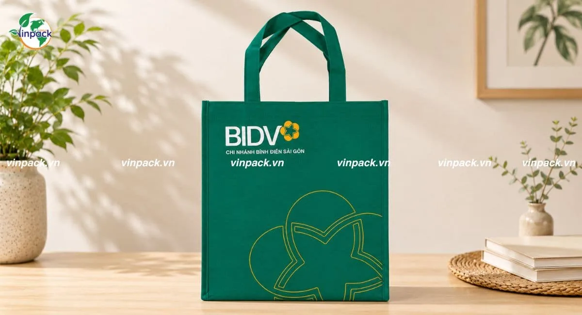 Mẫu túi vải không dệt in logo ngân hàng