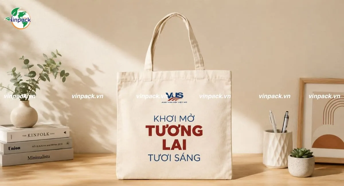 Mẫu túi vải canvas trung tâm tiếng anh