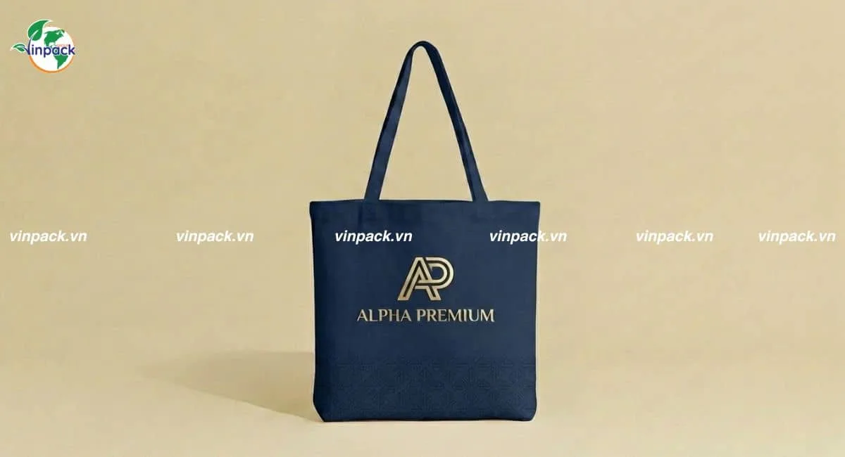 Túi vải bố canvas in logo doanh nghiệp sang trọng làm quà tặng sự kiện