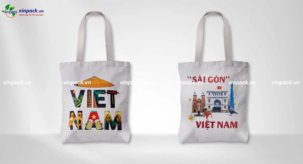 Mẫu túi vải bố canvas ngày 30 tháng 4 in theo yêu cầu