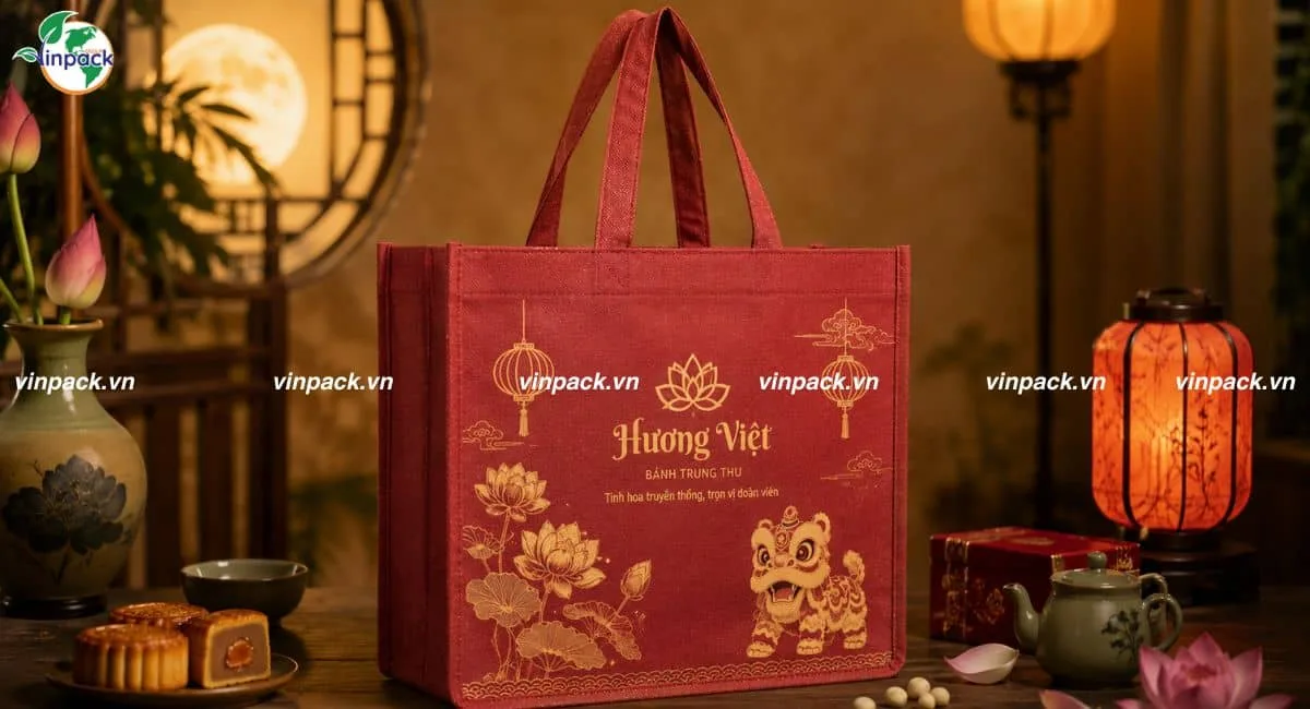 Túi vải không dệt cao cấp đựng bánh trung thu
