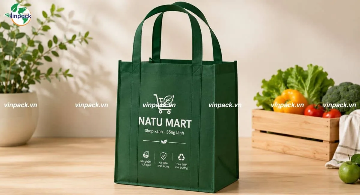 Bao bì túi vải không dệt thân thiện môi trường cho siêu thị