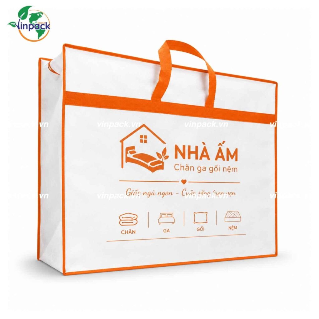 Túi Vải Không Dệt Đựng Chăn Màn Drap Gối Nệm