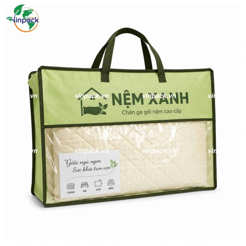Túi Vải Không Dệt Đựng Chăn Màn Drap Gối Nệm