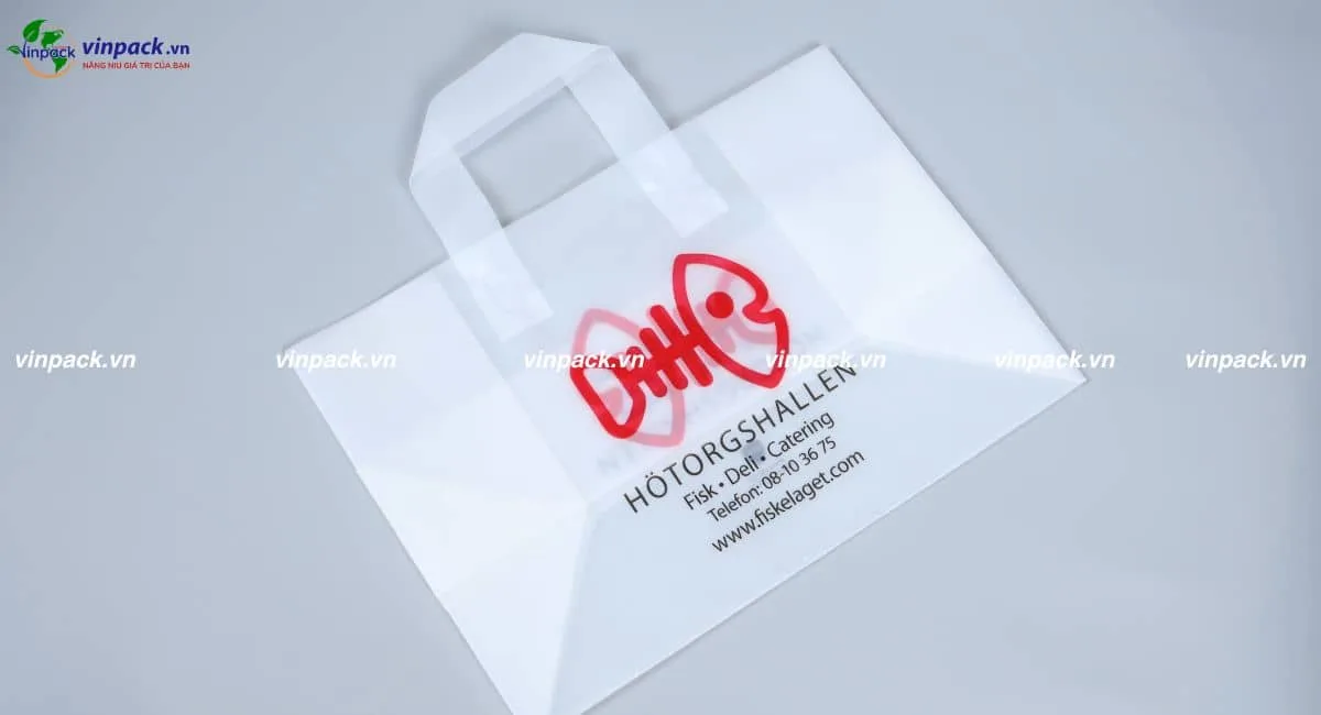 Túi xách ép quai phân hủy có in logo