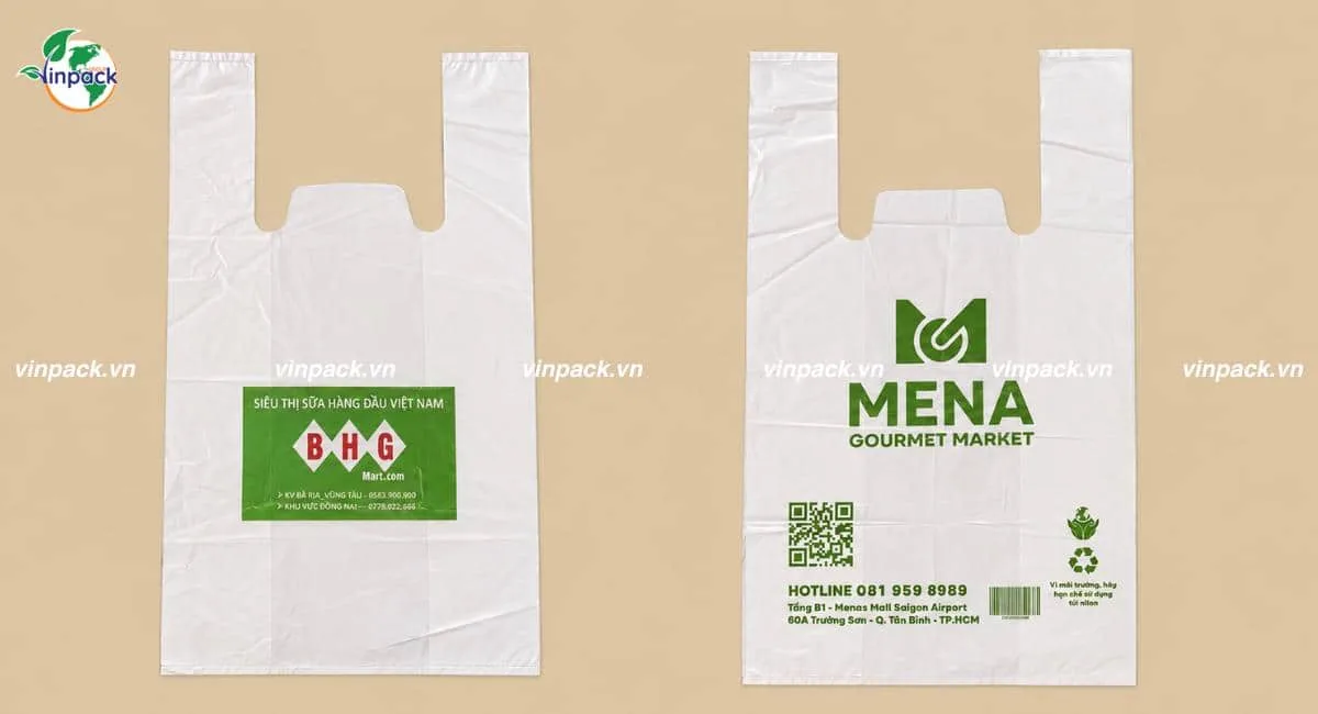 Mẫu túi xốp 2 quai cho siêu thị