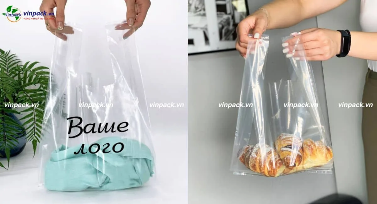 Mẫu túi PE xốp 2 quai