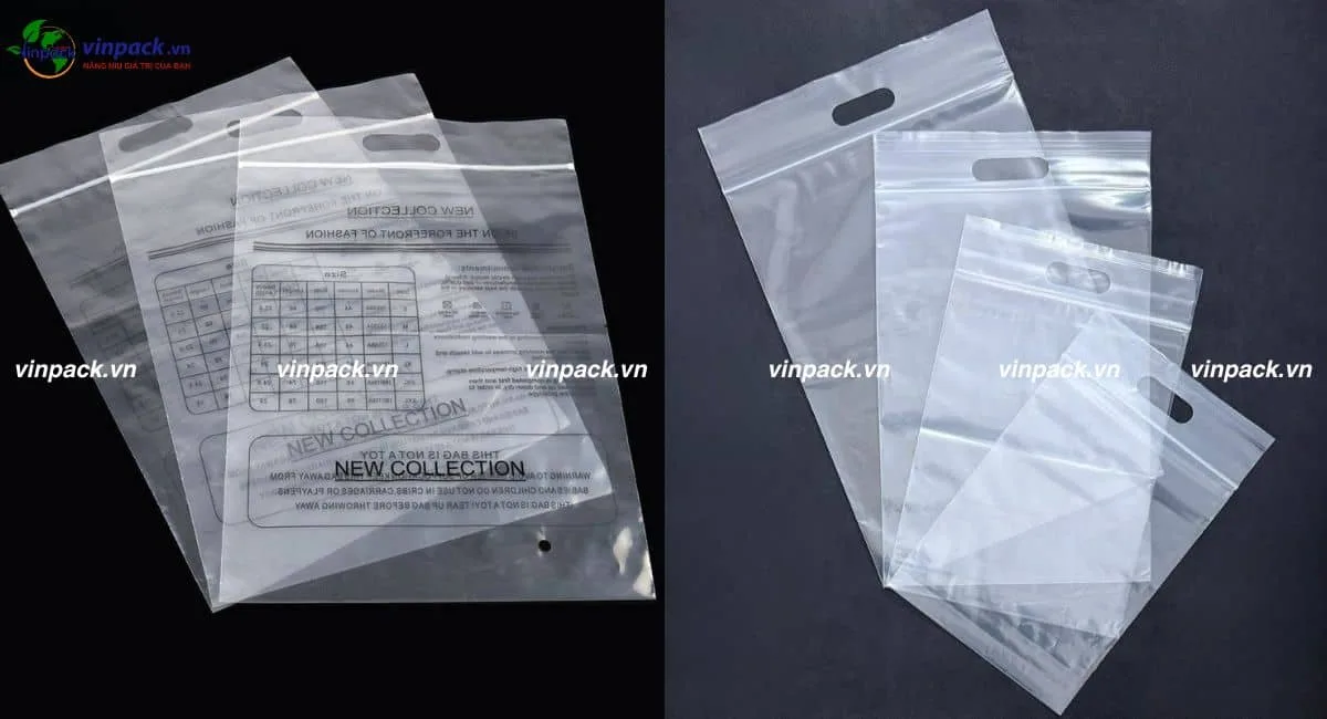 Túi zip đục lỗ xoài PE
