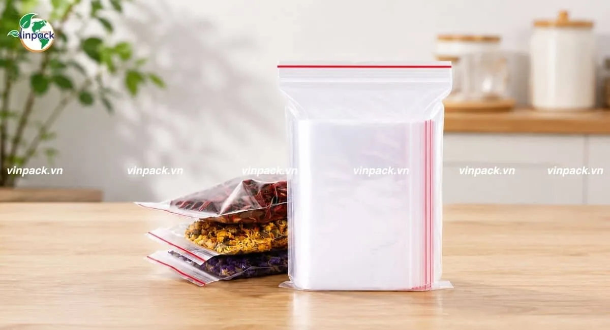 Mẫu túi zipper chỉ đỏ
