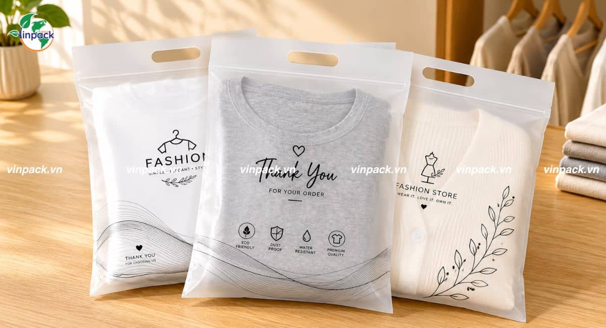 Mẫu túi zipper đục lỗ xoài