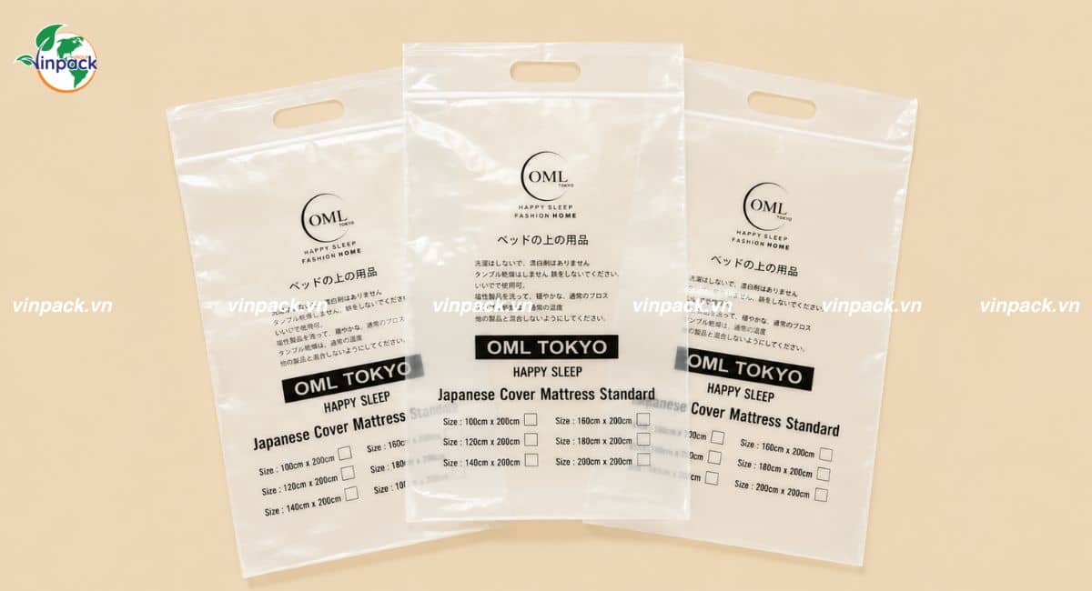 Mẫu zipper cho cửa hàng thời trang được in ấn tại Vinpack