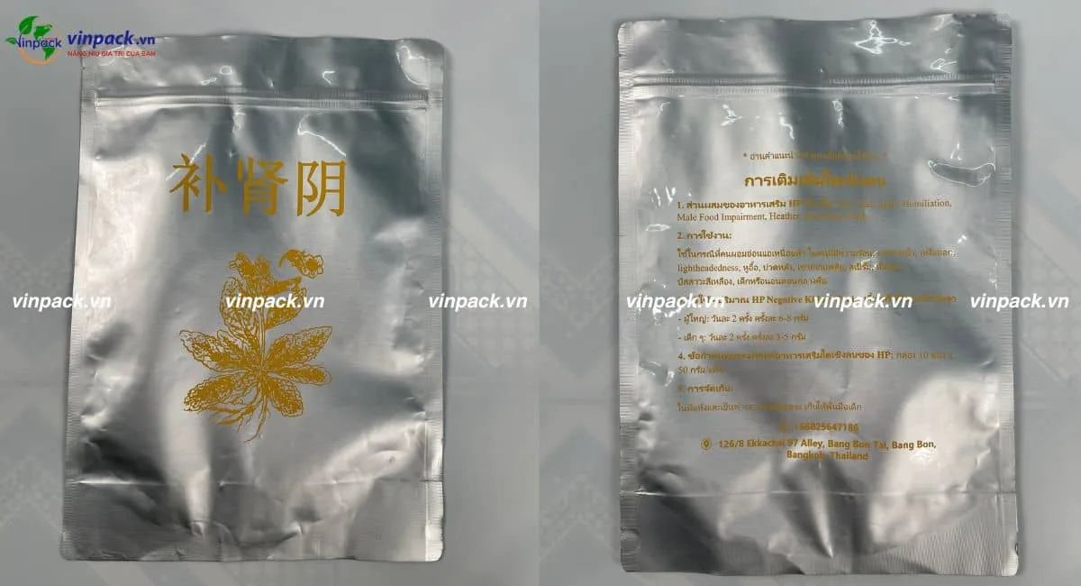 Mẫu túi zip bạc