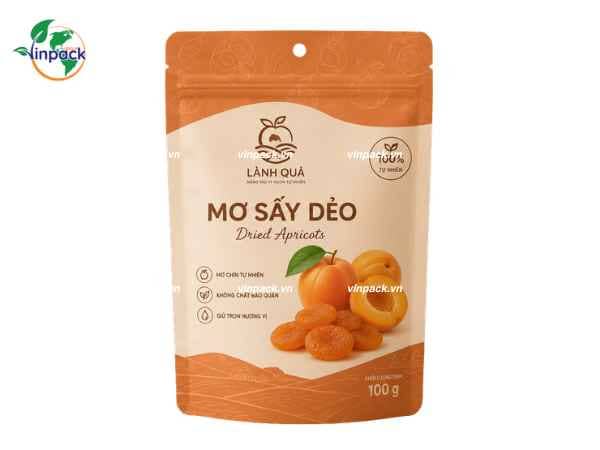 tui-zipper-dung-mo-say Túi zipper đáy đứng 2 lớp in trục đồng đựng mơ sấy
