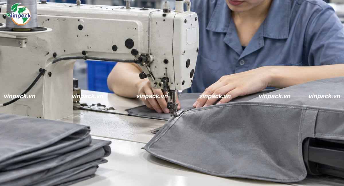 Xưởng máy túi vải không dệt bọc vali số lượng lớn