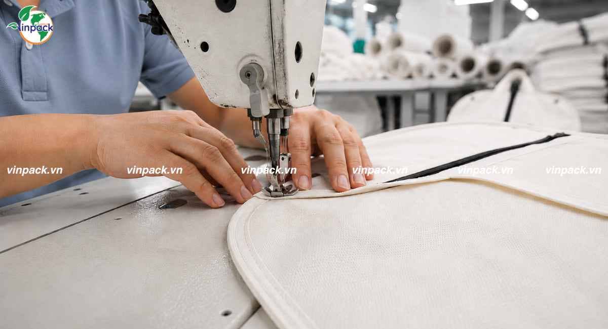 Xưởng may túi vải không dệt đựng áo vest số lượng lớn