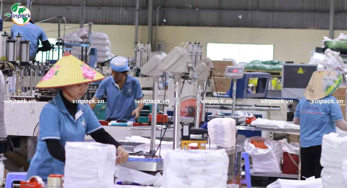 Hình ảnh nhà xưởng đang sản xuất túi niêm phong theo yêu cầu