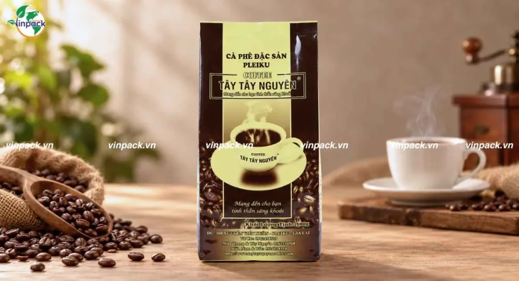 Bao Bì Cà Phê Tây Tây Nguyên Coffee Hàn Lưng Lệch