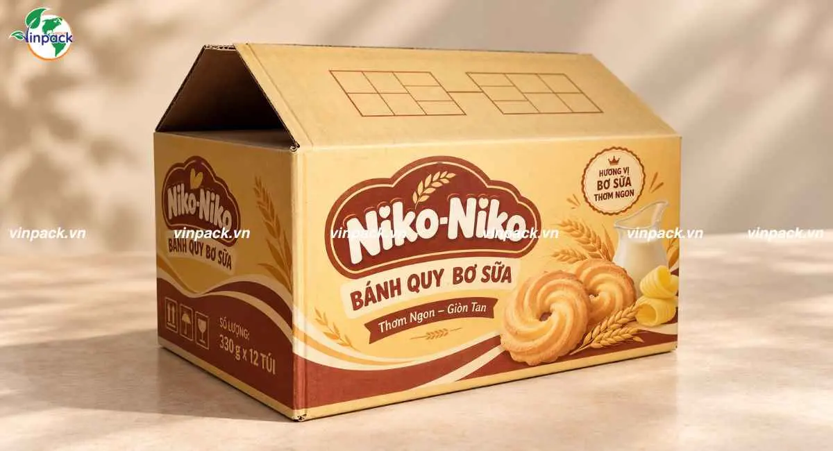 Mẫu thùng carton đựng bánh kẹo