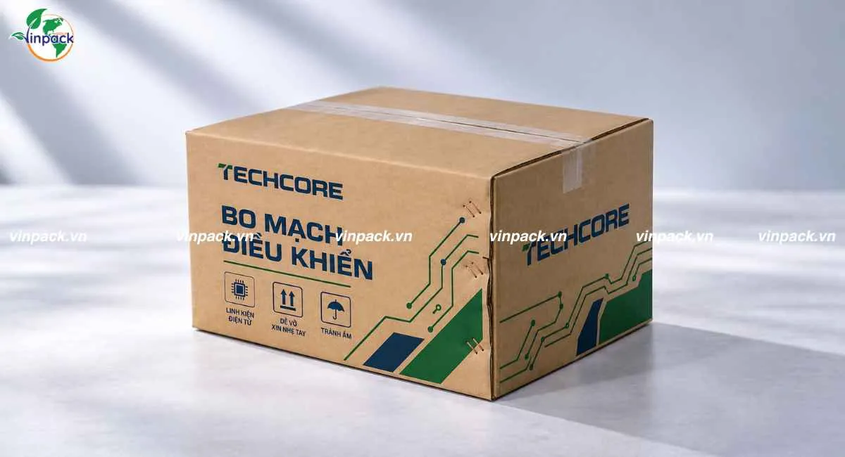 Mẫu thùng carton đựng bo mạch điều khiển