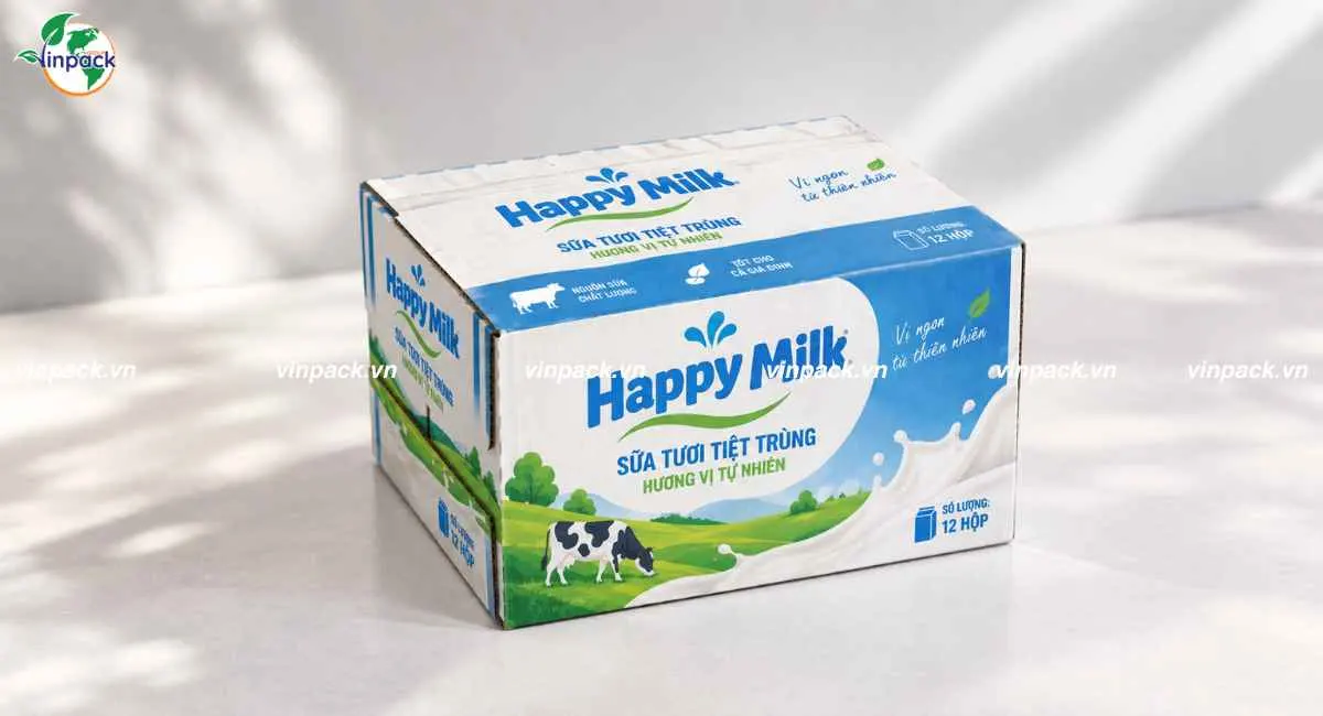 Mẫu thùng carton đựng sữa