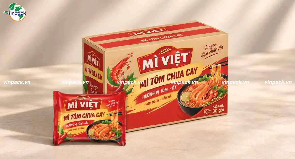 Mẫu thùng carton đựng thực phẩm in theo yêu cầu