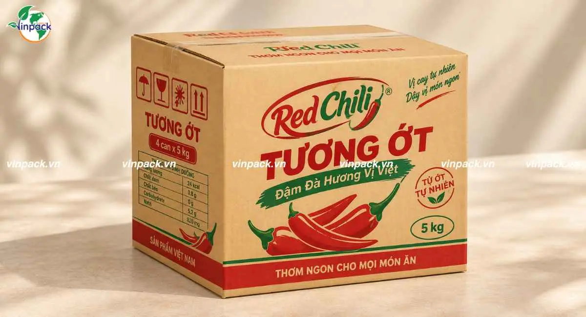 Mẫu thùng carton đựng tương ớt