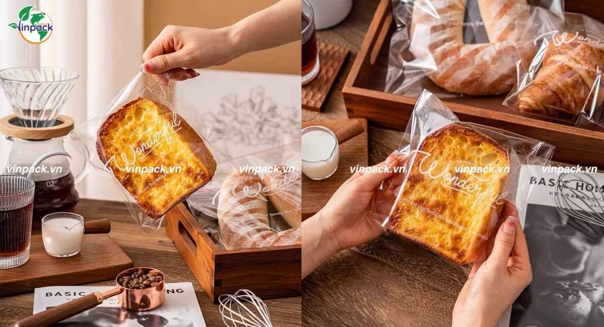 Mẫu túi dán miệng OPP đựng bánh