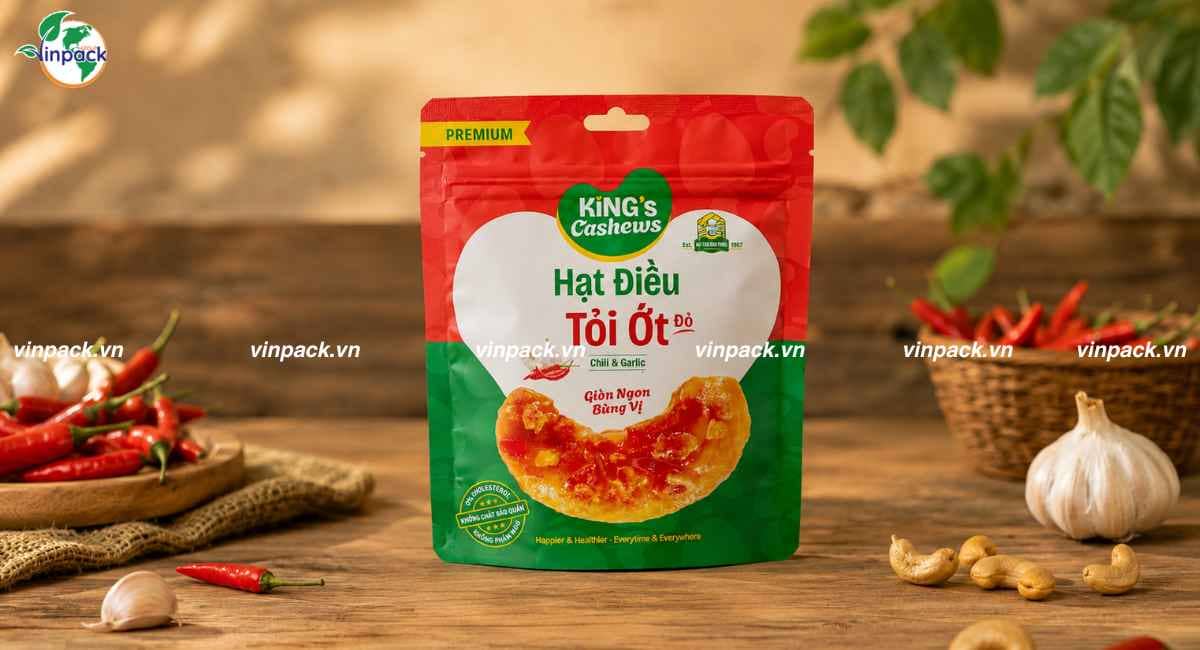 Dịch vụ in bao bì hạt điều theo yêu cầu doanh nghiệp