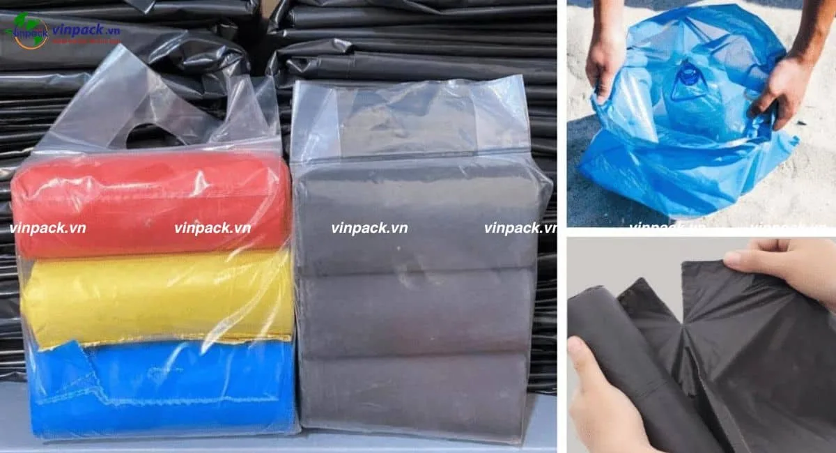 Túi đựng rác cuộn dùng cho gia đình và thùng rác nhỏ