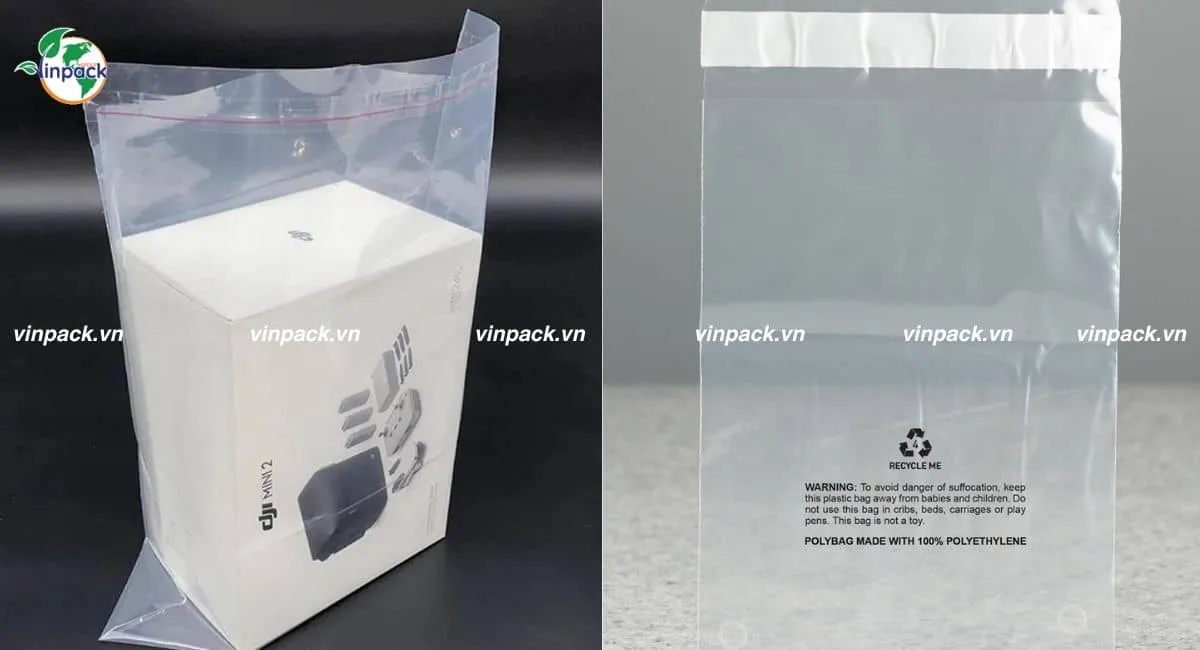 Túi PE dán miệng đựng linh kiện