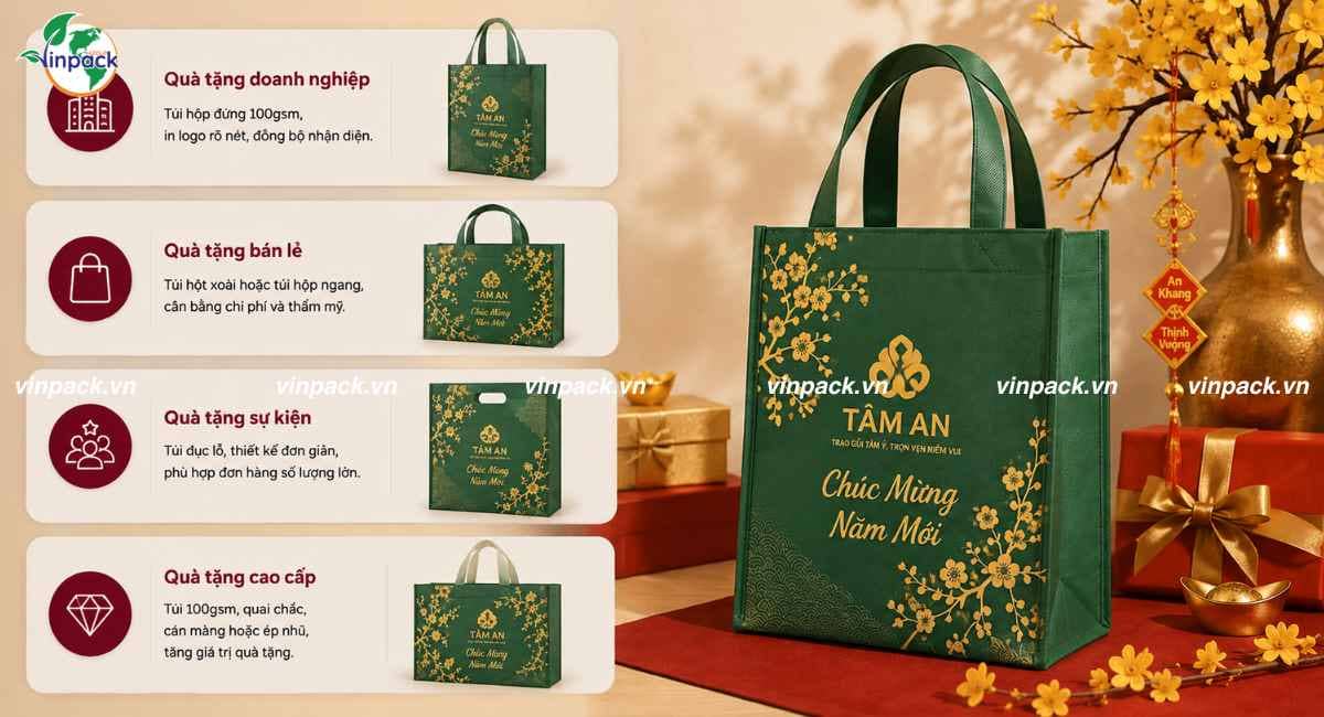 Cách chọn túi vải không dệt đựng quà