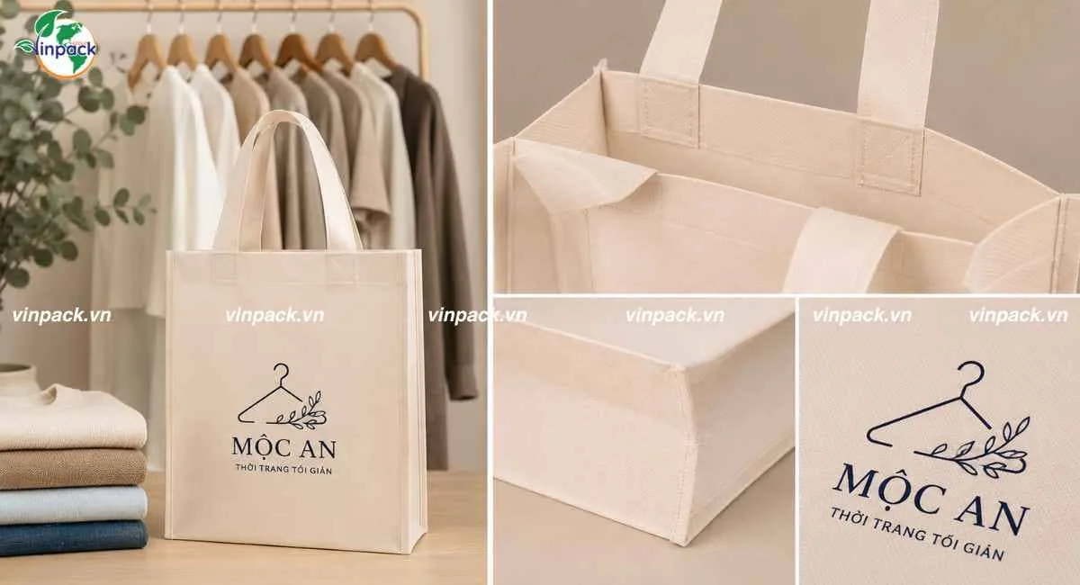 Chất liệu định lượng túi vải không dệt đựng quần áo