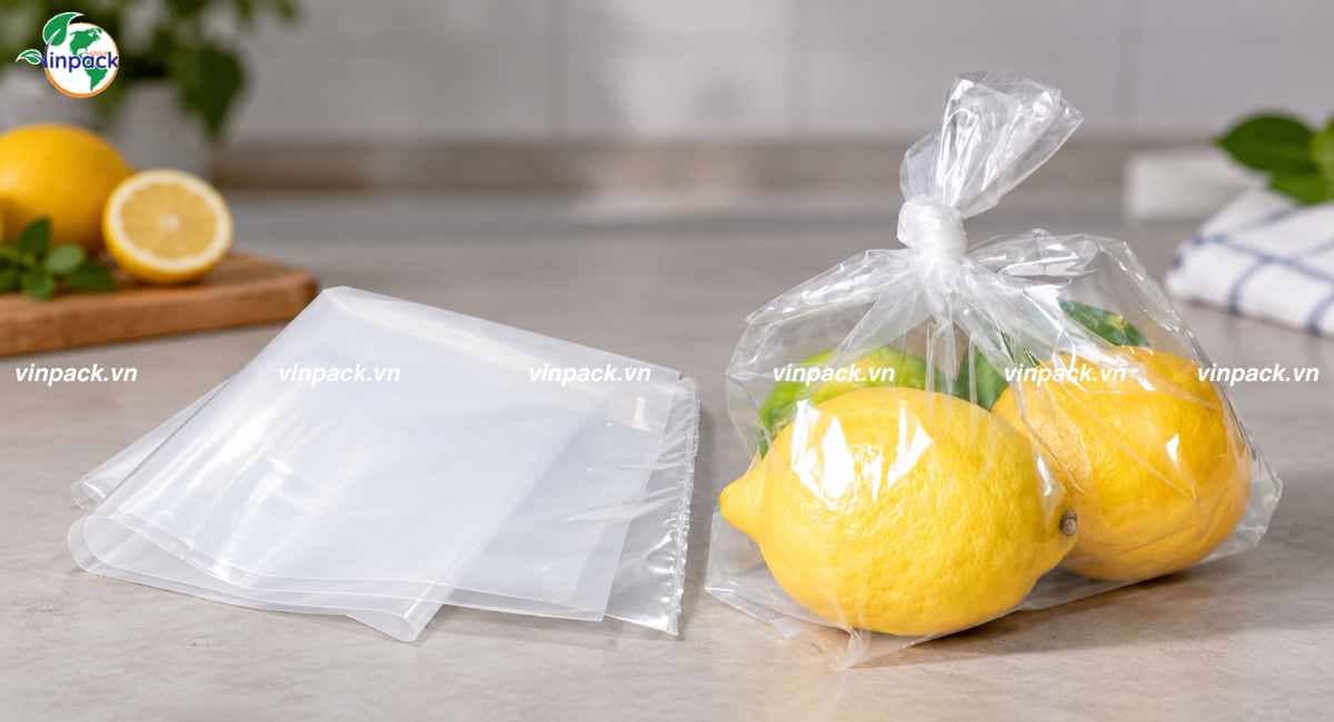 Túi PE trong ngang miệng