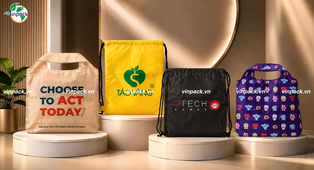 Mẫu bao bì vải dù in theo yêu cầu
