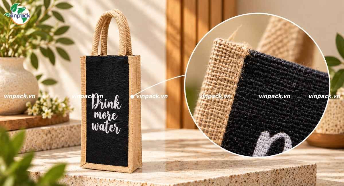 Chất liệu túi vải đay đựng bình nước