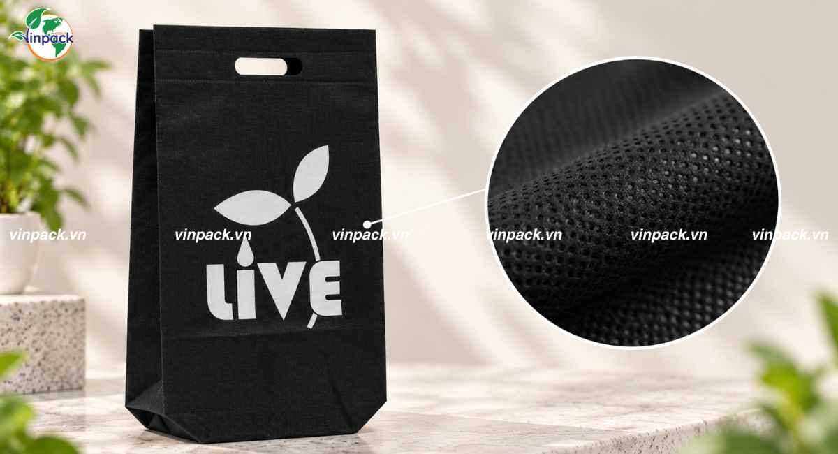 Chất liệu túi vải không dệt đục lỗ hột xoài
