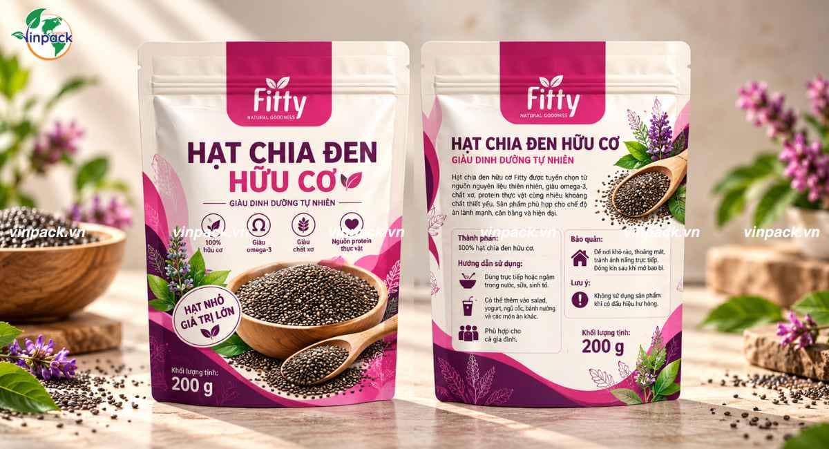 Dịch vụ in bao bì hạt chia theo yêu cầu