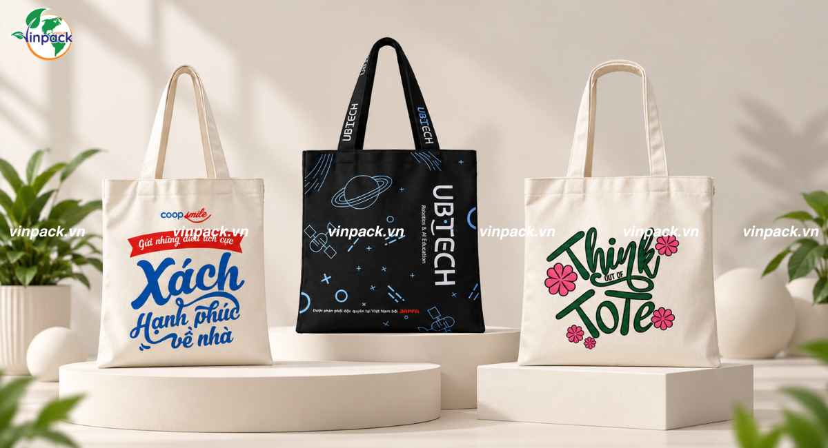 Dịch vụ in túi tote canvas theo yêu cầu