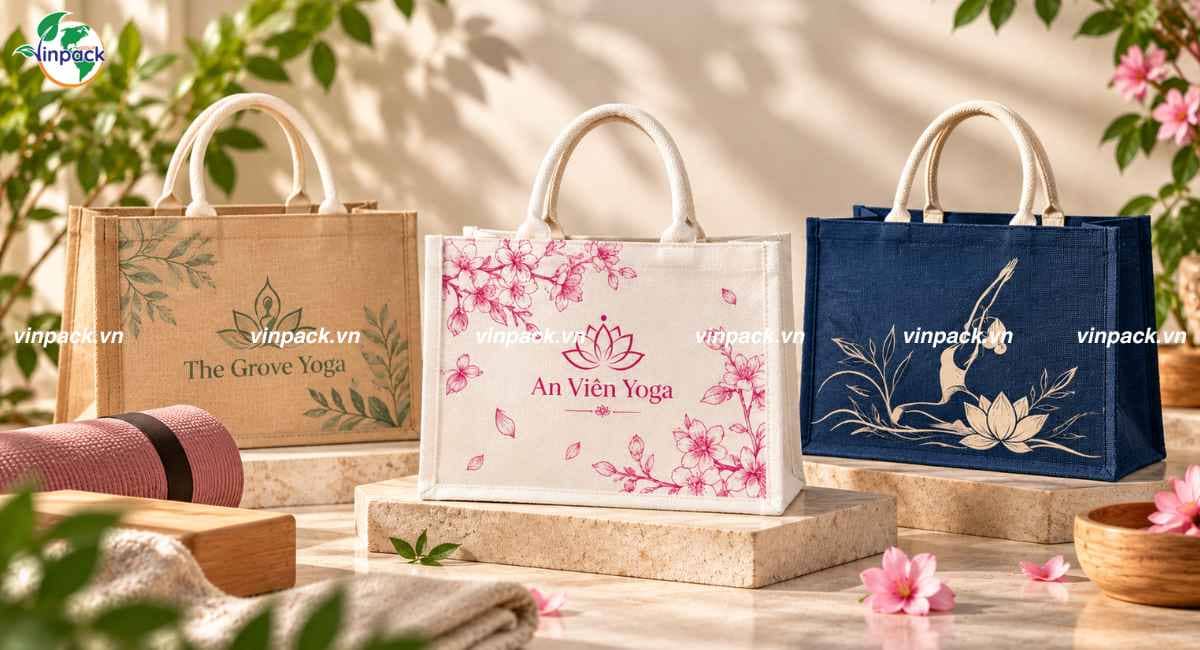 Dịch vụ in túi vải đay linen yoga