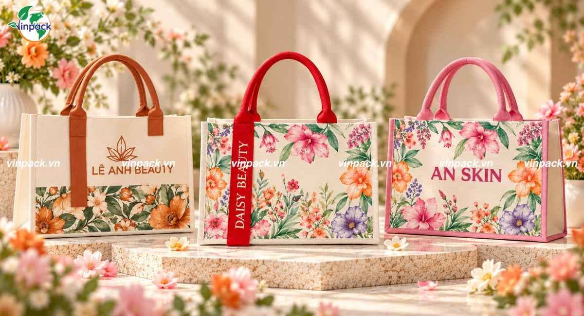 Dịch vụ in túi vải đay mỹ phẩm