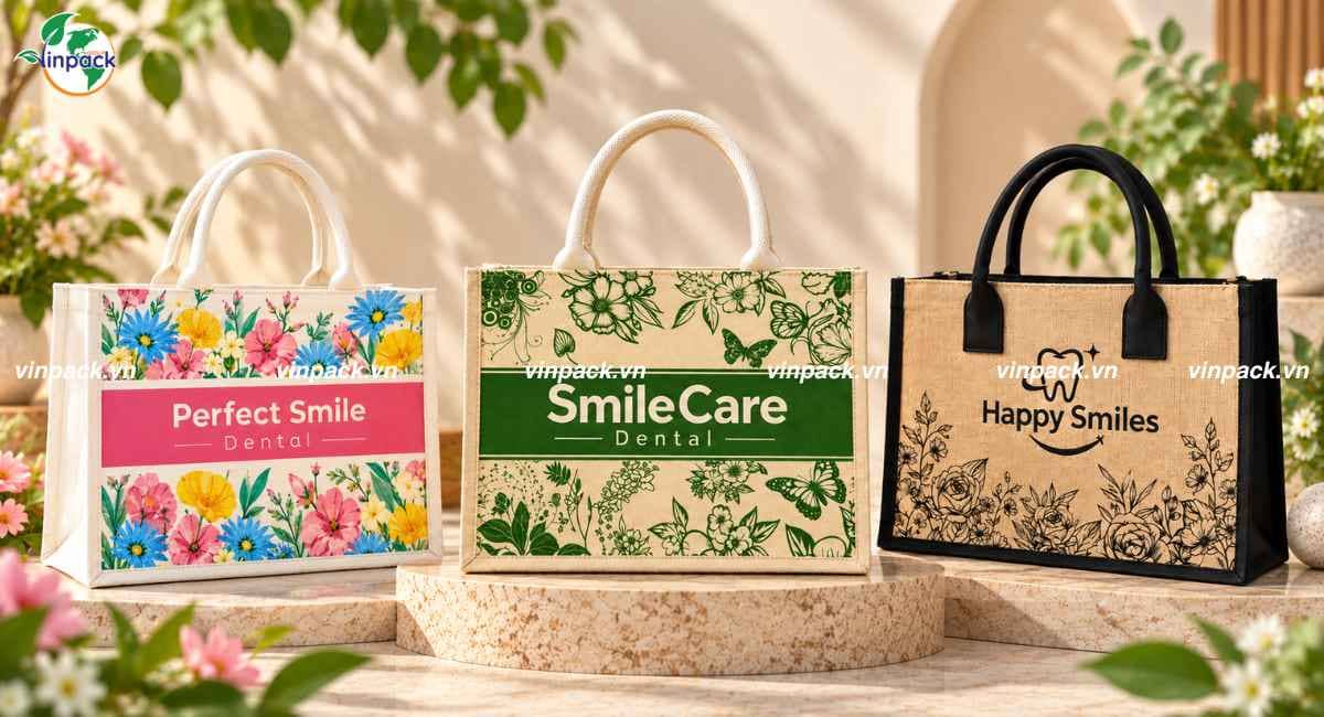 Dịch vụ in túi vải linen nha khoa