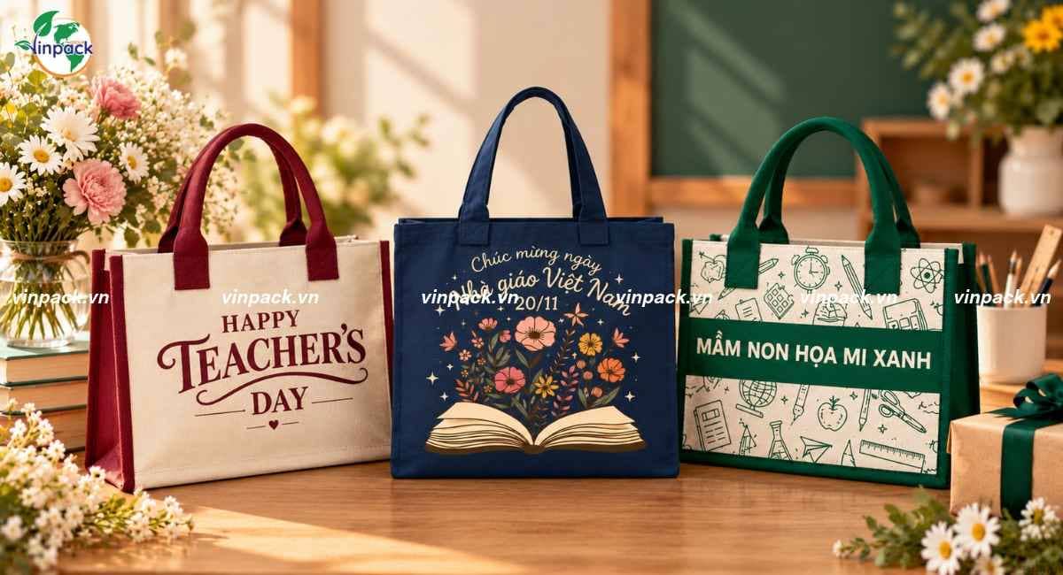 Dịch vụ in túi vải quà tặng 20/11