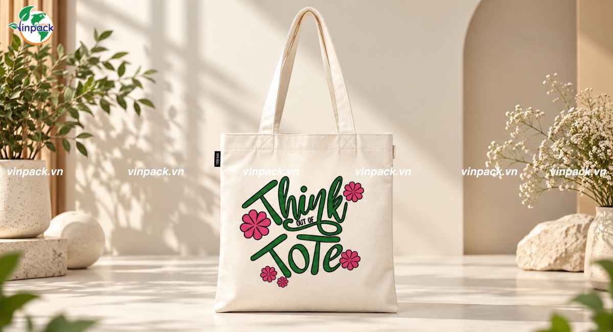 Mẫu túi tote canvas mua sắm