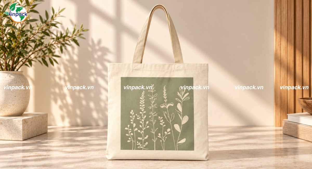 Mẫu túi tote vải canvas Hàn Quốc